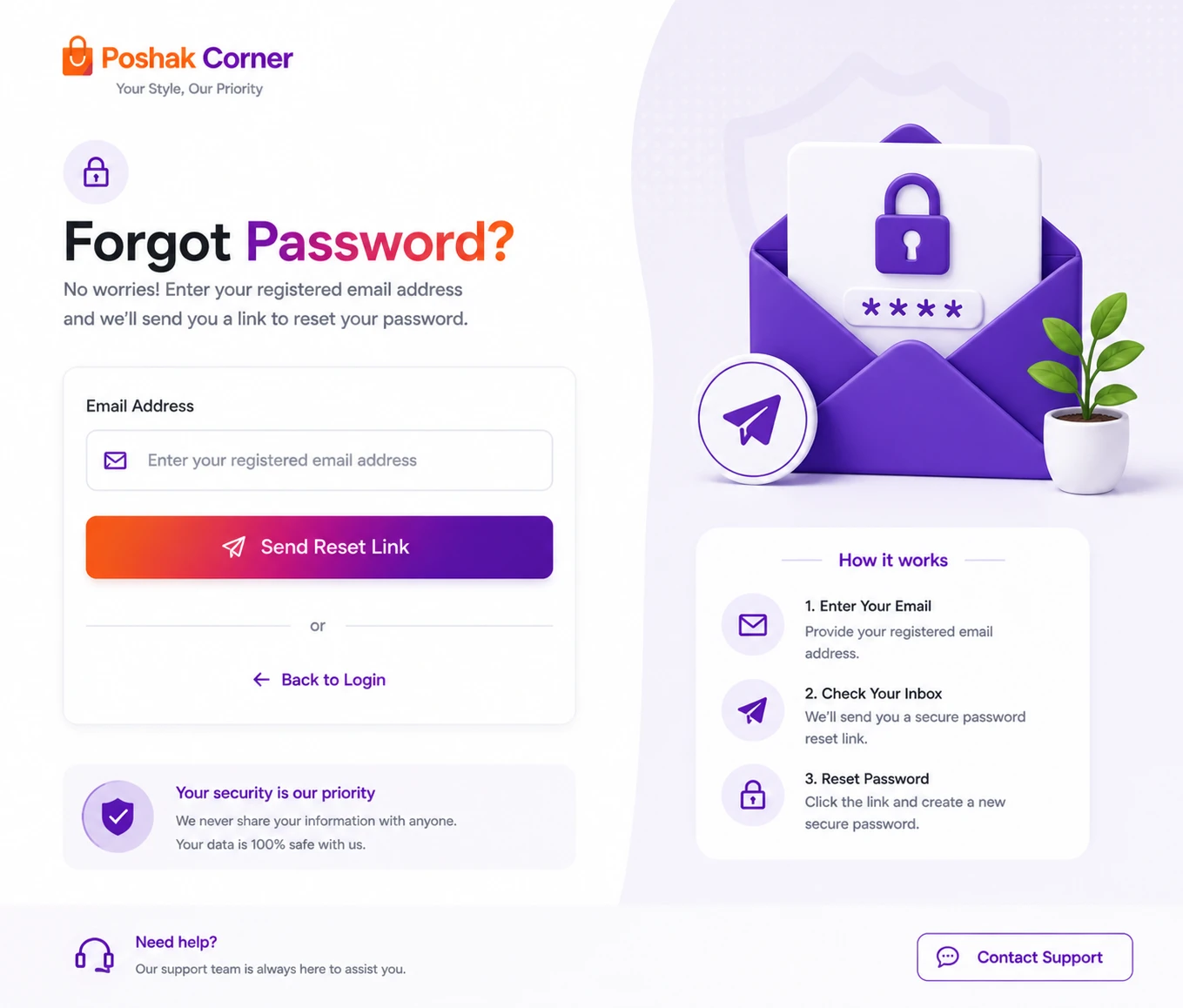 Forgot Password Page Image